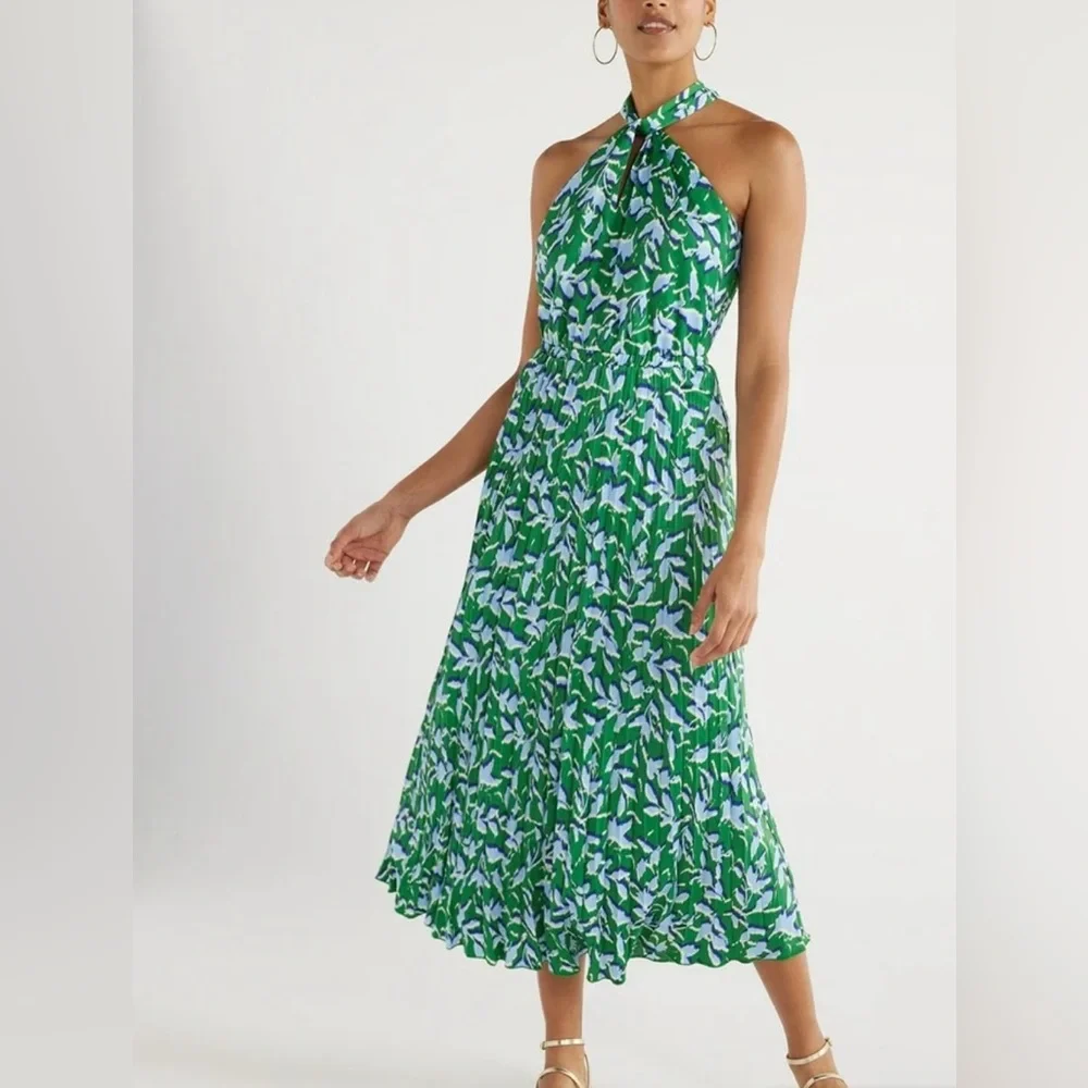 SCOOP- Floral Green and Blue Maxi Dress- Size 12-14 Nwt - Picture 6 of 8